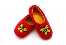 Детские тапочки «Бабочка» | Интернет-магазин изделий из льна «Линайф»