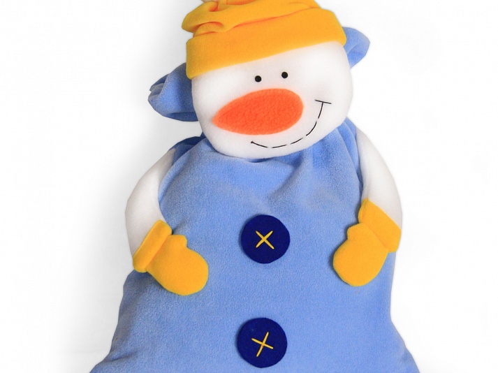 Мешок для подарков «Снеговик» | Интернет-магазин изделий из льна «Линайф»