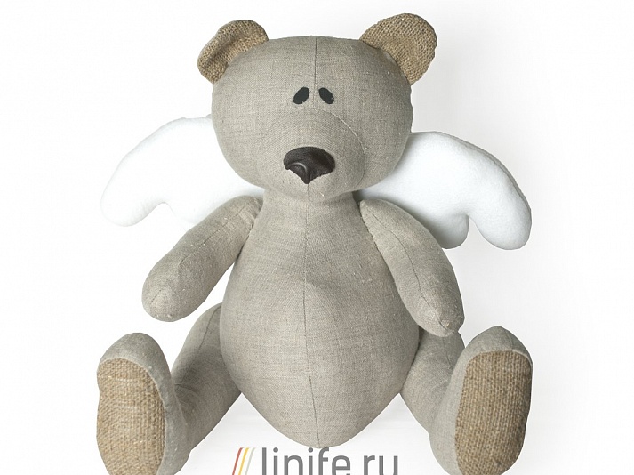 Кукла «Мишка с крыльями» | Интернет-магазин изделий из льна «Линайф»