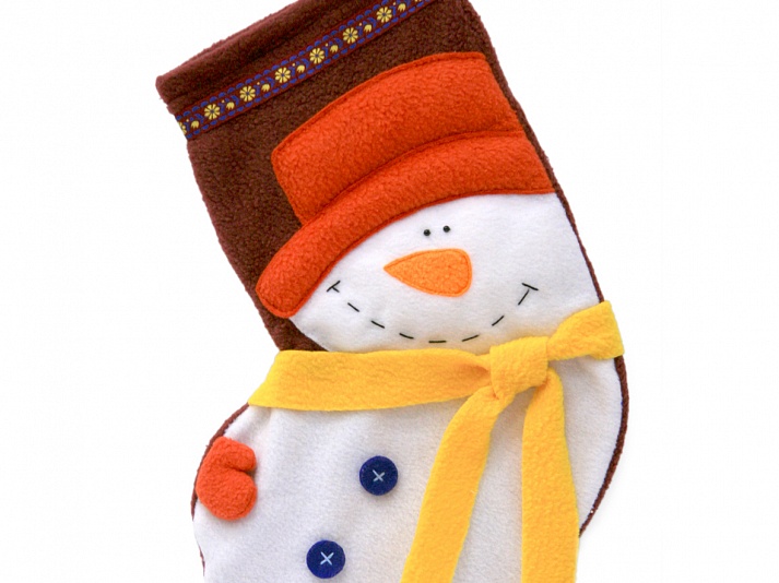 Сапог для подарков «Снеговик» | Интернет-магазин изделий из льна «Линайф»