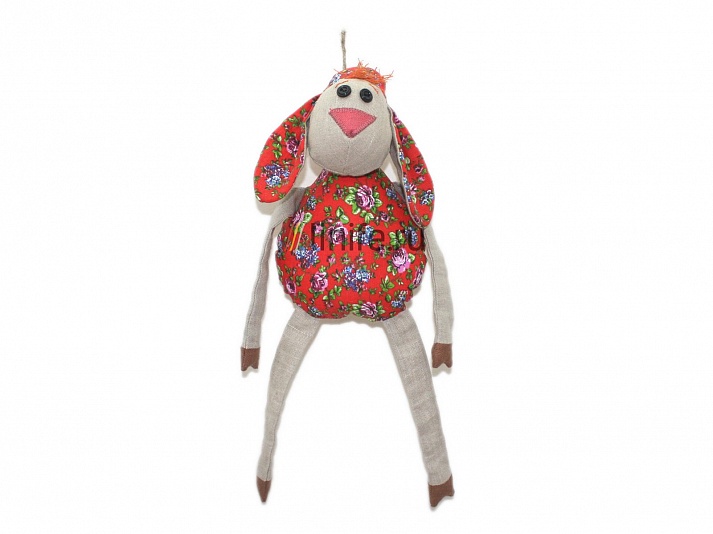 Кукла «Овечка-цветная» | Интернет-магазин изделий из льна «Линайф»