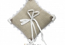 Свадебный сувенир «Подушка для колец» | Интернет-магазин изделий из льна «Линайф»